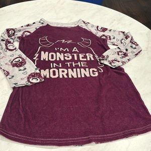 I’m a monster in the morning 7-8 Pajama top